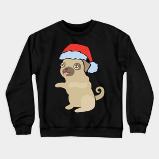 Dog with santa hat 02 Crewneck Sweatshirt